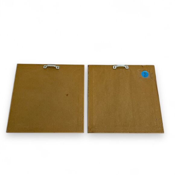 Wall Art Set 2 Prints Matted Wood Frame Glass Cover Birdhouses Flowers 7x7 - Picture 8 of 9